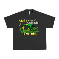 Pigment Black just a boy who loves tractors Urban Heavy Tee - JahusDesignShop