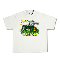 Pistachio just a boy who loves tractors Urban Heavy Tee - JahusDesignShop