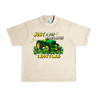 Sandshell just a boy who loves tractors Urban Heavy Tee - JahusDesignShop