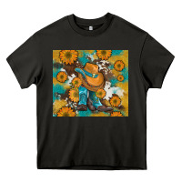 Asphalt sunflowers and cowboy boots with cowhide and glitter tumbler Heavy Core Tee - Artiststas