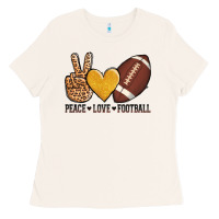 Bone peace love football Ladies Tee - AdoDesignShop