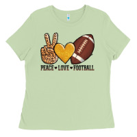 Matcha peace love football Ladies Tee - AdoDesignShop
