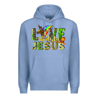 Colony Blue Love like Jesus Premium Hoodie - CowGirlArtShop
