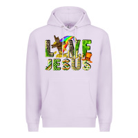 Lilac Love like Jesus Premium Hoodie - CowGirlArtShop