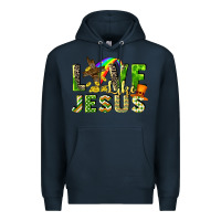 Navy Love like Jesus Premium Hoodie - CowGirlArtShop