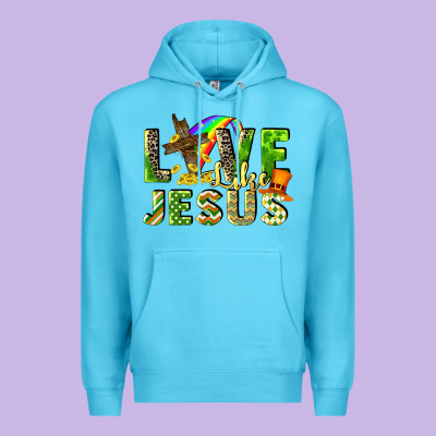 Love Like Jesus Premium Hoodie Designed By Cowgirlartshop
