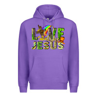 Purple Love like Jesus Premium Hoodie - CowGirlArtShop