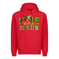Red Love like Jesus Premium Hoodie - CowGirlArtShop
