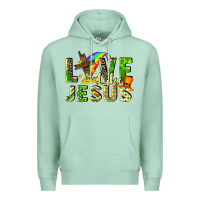 Seafoam Love like Jesus Premium Hoodie - CowGirlArtShop