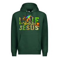 Sports Green Love like Jesus Premium Hoodie - CowGirlArtShop