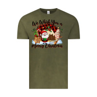 Vintage Olive We whisk you a Merry Christmas Vintage Tee - NancyCooperArtShop