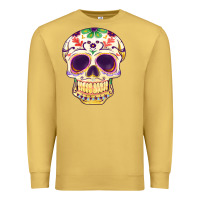 Antique Gold Cinco de mayo skull Premium Sweatshirt - FaDigitalArtStudio