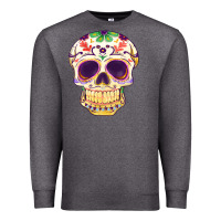 Charcoal Heather Cinco de mayo skull Premium Sweatshirt - FaDigitalArtStudio