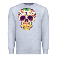 Heather Grey Cinco de mayo skull Premium Sweatshirt - FaDigitalArtStudio