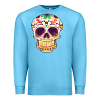 Ocean Blue Cinco de mayo skull Premium Sweatshirt - FaDigitalArtStudio