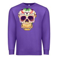Purple Cinco de mayo skull Premium Sweatshirt - FaDigitalArtStudio