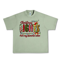 Oil Green christmas lights are my favorite color Urban Heavy Tee - MaliasSmallBusiness