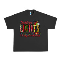 Pigment Black christmas lights are my favorite color Urban Heavy Tee - MaliasSmallBusiness