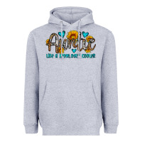 Heather Grey auntie like a mom only cooler Heavyweight Hoodie - OliviaCreatesArt
