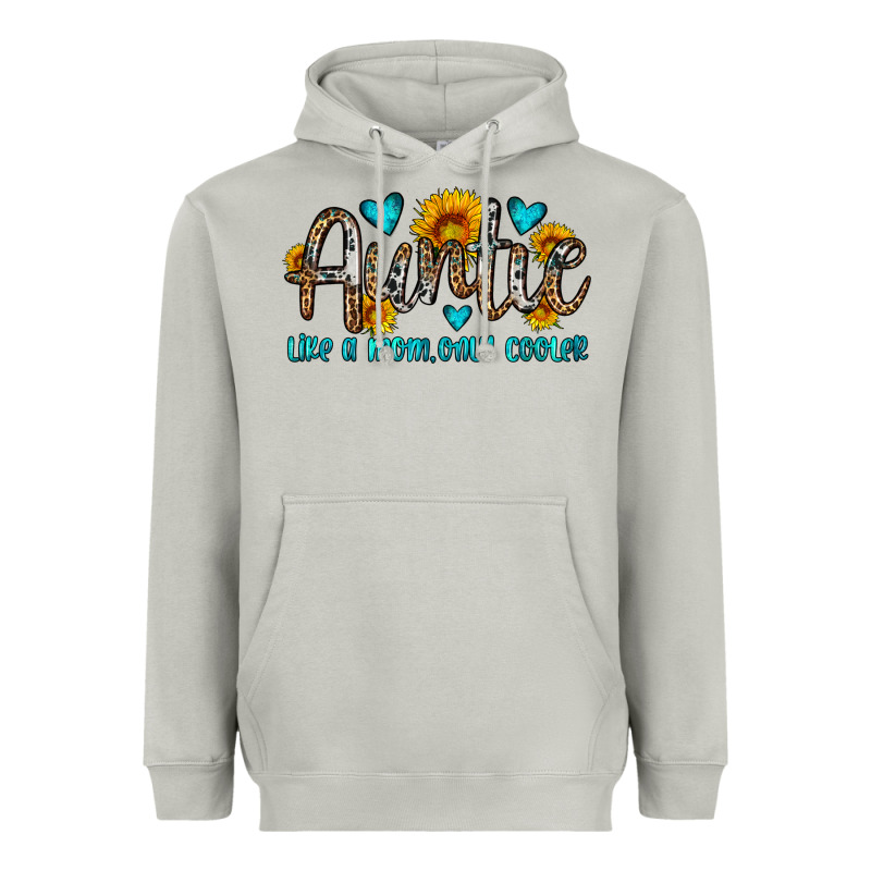 Auntie Like A Mom Only Cooler Heavyweight Hoodie by OliviaCreatesArt | Teevron