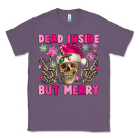 Lavender Dead inside but merry pink Christmas skeleton Classic Tee - NancyCooperArtShop
