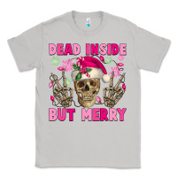 Moon Dust Dead inside but merry pink Christmas skeleton Classic Tee - NancyCooperArtShop