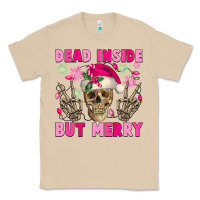 Mushroom Dead inside but merry pink Christmas skeleton Classic Tee - NancyCooperArtShop
