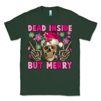Sports Green Dead inside but merry pink Christmas skeleton Classic Tee - NancyCooperArtShop