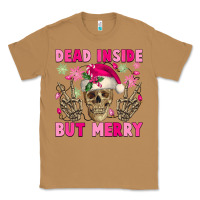 Toasted Coconut Dead inside but merry pink Christmas skeleton Classic Tee - NancyCooperArtShop