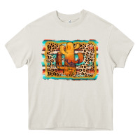 Cream cactus western leopard Heavy Core Tee - AdoDesignShop