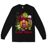 Black vine diva  gnome Long Sleeve Tee - BarkalooDesign