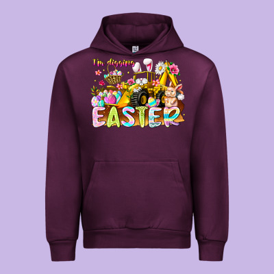 Im Digging Easter Urban Hoodie Designed By Cowhidedigitalart