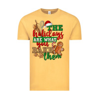 Vintage Mustard The holidays are what you bake them Vintage Tee - NancyCooperArtShop