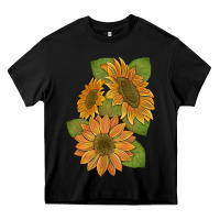 Black sunflowers b Heavy Core Tee - Artiststas