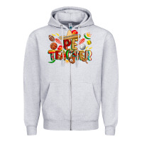 Heather Grey cinco de mayo pe teacher Zipper Hoodie - CowGirlArtShop