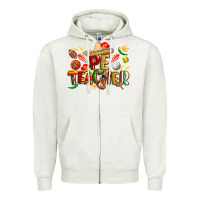 Oatmeal Heather cinco de mayo pe teacher Zipper Hoodie - CowGirlArtShop