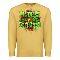 Antique Gold St. Patrick's Day Pinches get stitches Premium Sweatshirt - OliviaCreatesArt