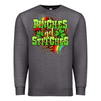 Charcoal Heather St. Patrick's Day Pinches get stitches Premium Sweatshirt - OliviaCreatesArt