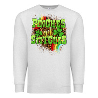 Oatmeal Heather St. Patrick's Day Pinches get stitches Premium Sweatshirt - OliviaCreatesArt