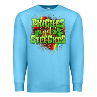 Ocean Blue St. Patrick's Day Pinches get stitches Premium Sweatshirt - OliviaCreatesArt