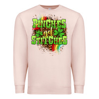 Pale Pink St. Patrick's Day Pinches get stitches Premium Sweatshirt - OliviaCreatesArt