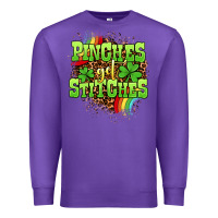 Purple St. Patrick's Day Pinches get stitches Premium Sweatshirt - OliviaCreatesArt