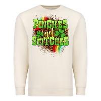 Sandshell St. Patrick's Day Pinches get stitches Premium Sweatshirt - OliviaCreatesArt