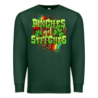 Sports Green St. Patrick's Day Pinches get stitches Premium Sweatshirt - OliviaCreatesArt