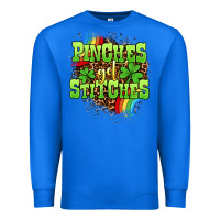 True Royal St. Patrick's Day Pinches get stitches Premium Sweatshirt - OliviaCreatesArt