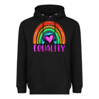 Black equality rainbow Heavyweight Hoodie - OliviaCreatesArt