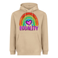 Mushroom equality rainbow Heavyweight Hoodie - OliviaCreatesArt