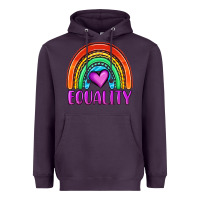 Plum equality rainbow Heavyweight Hoodie - OliviaCreatesArt