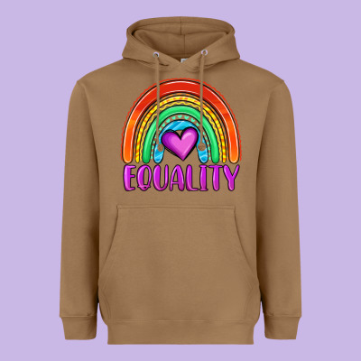 Equality Rainbow Heavyweight Hoodie Designed By Oliviacreatesart