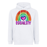 White equality rainbow Heavyweight Hoodie - OliviaCreatesArt